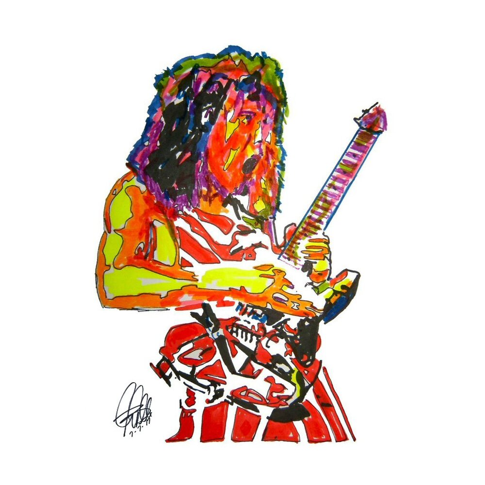 Eddie Van Halen Guitar Rock Music Poster Print Wall Art 11x17